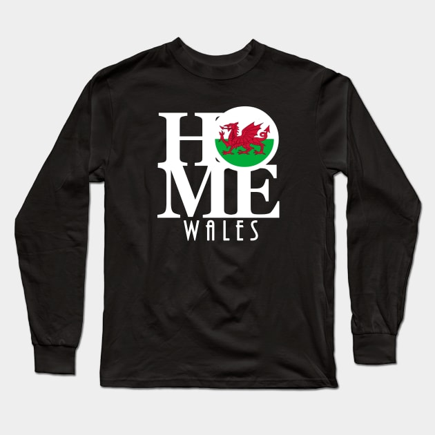 HOME Wales (white text) Long Sleeve T-Shirt by UnitedKingdom